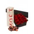 Romance Package , One Dozen Rose in Gift Box, Gift Box Chocolate and 75cl Moet Chondon Champagne